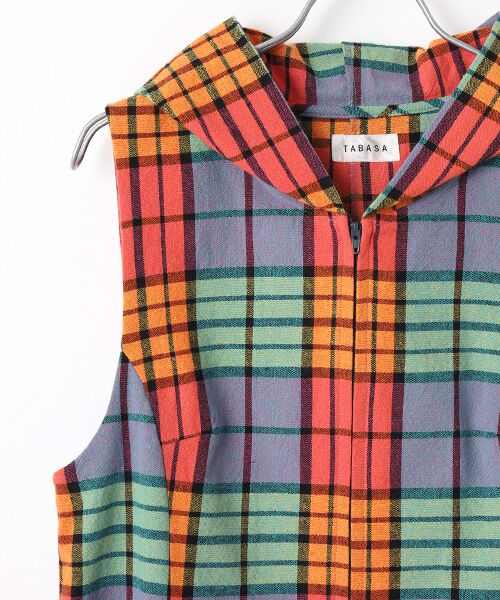 TABASA / タバサ ベスト | マルチタータンチェックジレ | 詳細2