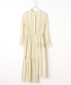 TABASA / タバサ ロング・マキシ丈ワンピース | ドライキュプラストライプワンピース