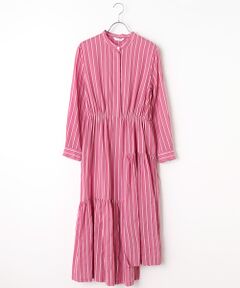 TABASA / タバサ ロング・マキシ丈ワンピース | ドライキュプラストライプワンピース