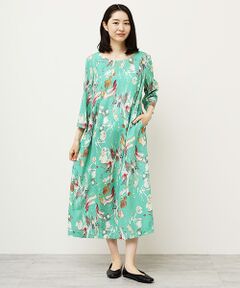TABASA / タバサ ロング・マキシ丈ワンピース | レーヨン/リネン フラワープリントワンピース