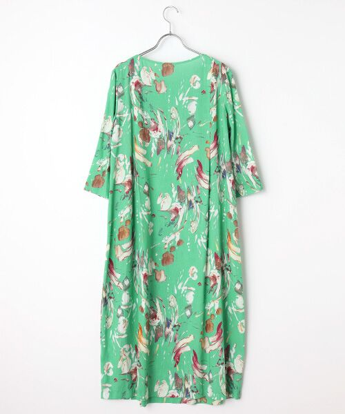 TABASA / タバサ ロング・マキシ丈ワンピース | レーヨン/リネン フラワープリントワンピース | 詳細4