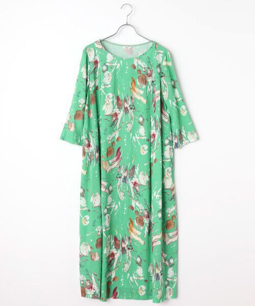 TABASA / タバサ ロング・マキシ丈ワンピース | レーヨン/リネン フラワープリントワンピース | 詳細13