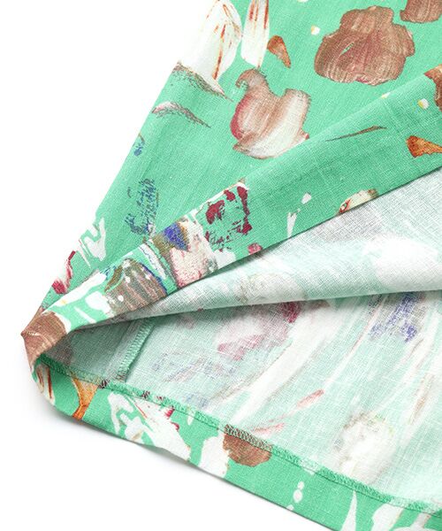 TABASA / タバサ ロング・マキシ丈ワンピース | レーヨン/リネン フラワープリントワンピース | 詳細8