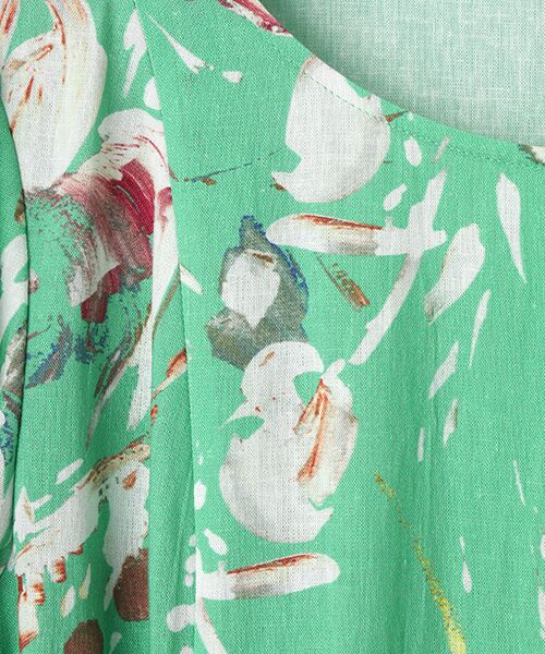 TABASA / タバサ ロング・マキシ丈ワンピース | レーヨン/リネン フラワープリントワンピース | 詳細9