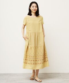 TABASA / タバサ ロング・マキシ丈ワンピース | ジオメトリックジャガードワンピース