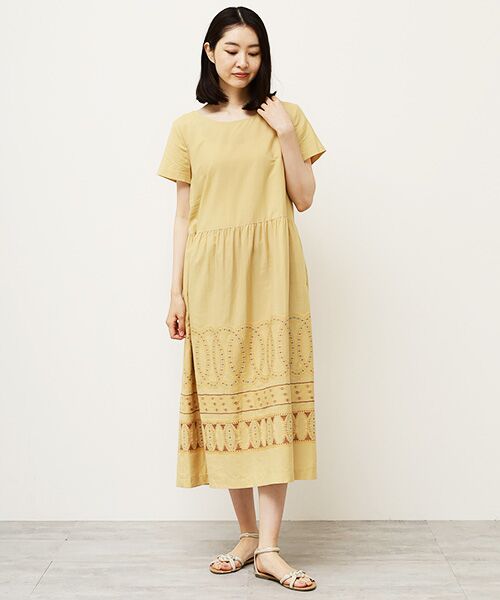 TABASA / タバサ ロング・マキシ丈ワンピース | ジオメトリックジャガードワンピース | 詳細4