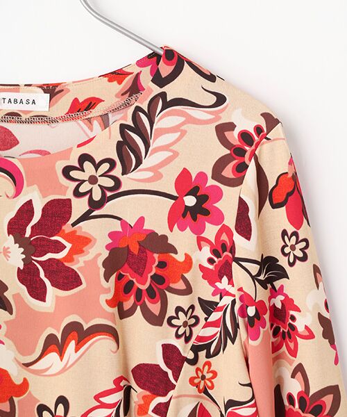 TABASA / タバサ ロング・マキシ丈ワンピース | スムース×レトロフラワープリントワンピース | 詳細2