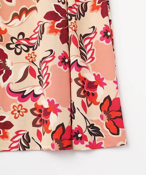 TABASA / タバサ ロング・マキシ丈ワンピース | スムース×レトロフラワープリントワンピース | 詳細4