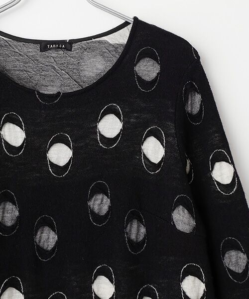TABASA / タバサ チュニック | 穴あきドットジャガードチュニック | 詳細2