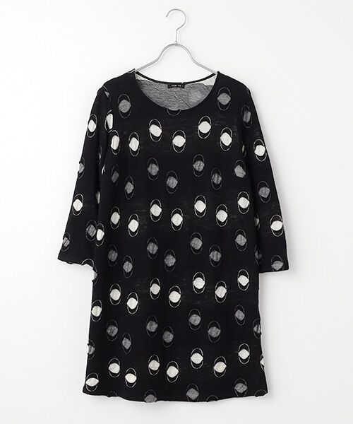 TABASA/タバサ 穴あきドットジャガードチュニック クロ系 F