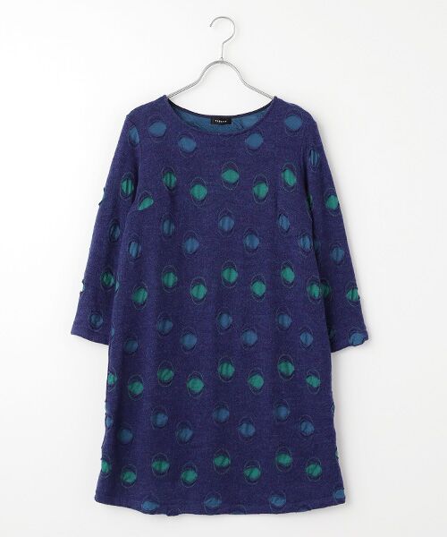 TABASA/タバサ 穴あきドットジャガードチュニック コン系 F TABASA/タバサ 穴あきドットジャガードチュニック コン系 F
