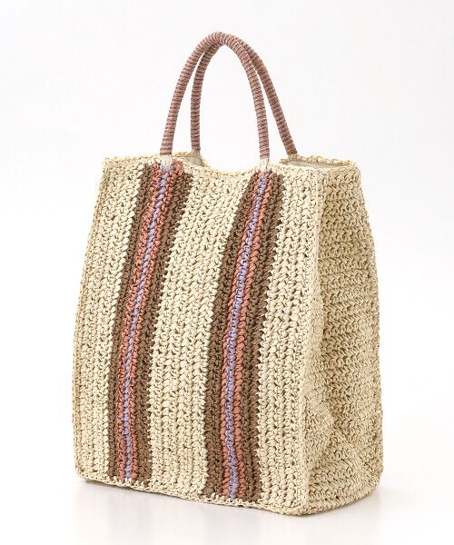 TABASA/タバサ ☆テープ風ストライプバッグ パープル F TABASA/タバサ ☆テープ風ストライプバッグ パープル F