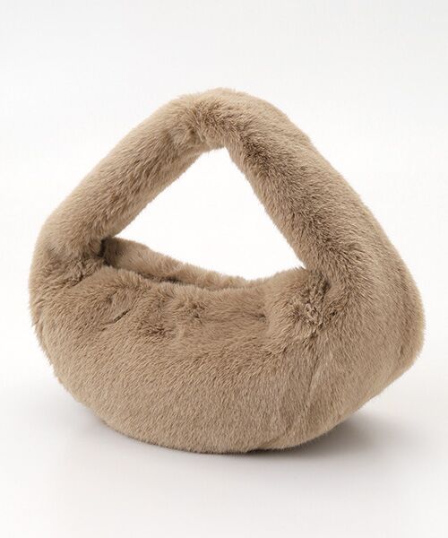 TABASA / タバサ ハンドバッグ | ☆ラウンドファーバッグ（キャメル）