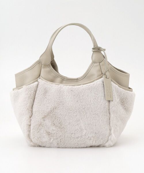 TABASA / タバサ ハンドバッグ | ☆ファー×レザートートバッグ | 詳細1