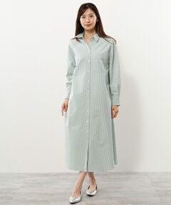 TABASA / タバサ ロング・マキシ丈ワンピース | グラシエサッカーストライプワンピース