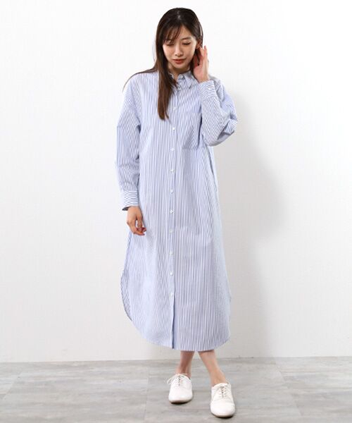タバサ TABASA　ワンピース　ストライプ　サイズ36　新品未使用 セール】 切替ボーダーワンピース （ロング・マキシ丈ワンピース