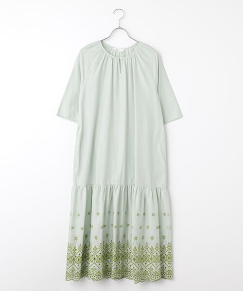 TABASA/タバサ ナチュラルコットンレースワンピース ライトグリーン F TABASA/タバサ ナチュラルコットンレースワンピース ライトグリーン F