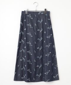 TABASA / タバサ デニムスカート | エンブロイダリーデニムスカート