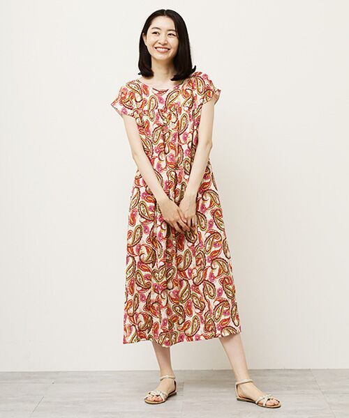 TABASA / タバサ ロング・マキシ丈ワンピース | ペーズリープリントワンピース | 詳細2