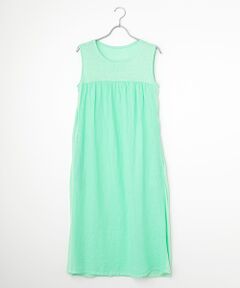 TABASA / タバサ ロング・マキシ丈ワンピース | リネンボイル×天竺 異素材ワンピース