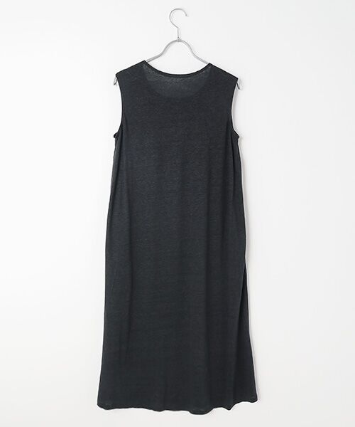 TABASA / タバサ ロング・マキシ丈ワンピース | リネンボイル×天竺 異素材ワンピース | 詳細1