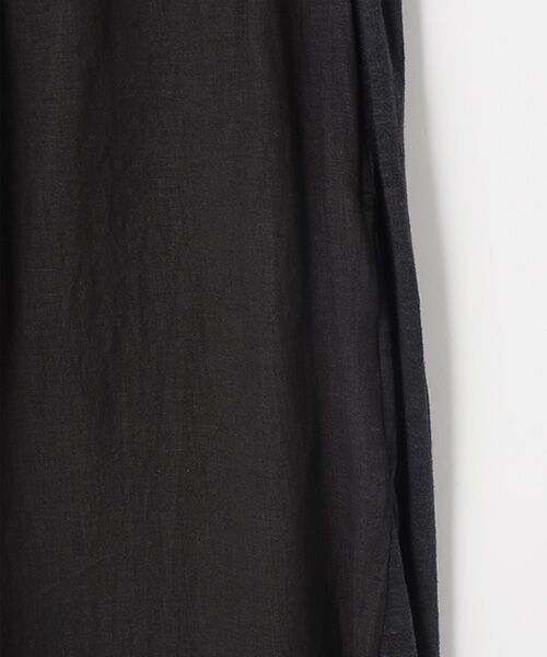 TABASA / タバサ ロング・マキシ丈ワンピース | リネンボイル×天竺 異素材ワンピース | 詳細3