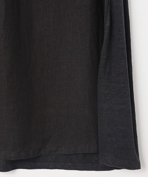 TABASA / タバサ ロング・マキシ丈ワンピース | リネンボイル×天竺 異素材ワンピース | 詳細4