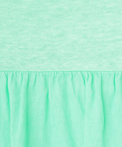 TABASA / タバサ ロング・マキシ丈ワンピース | リネンボイル×天竺 異素材ワンピース | 詳細13