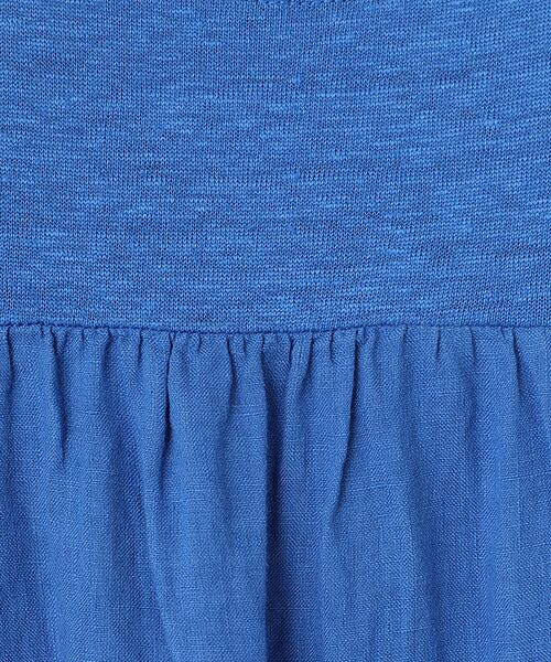 TABASA / タバサ ロング・マキシ丈ワンピース | リネンボイル×天竺 異素材ワンピース | 詳細14