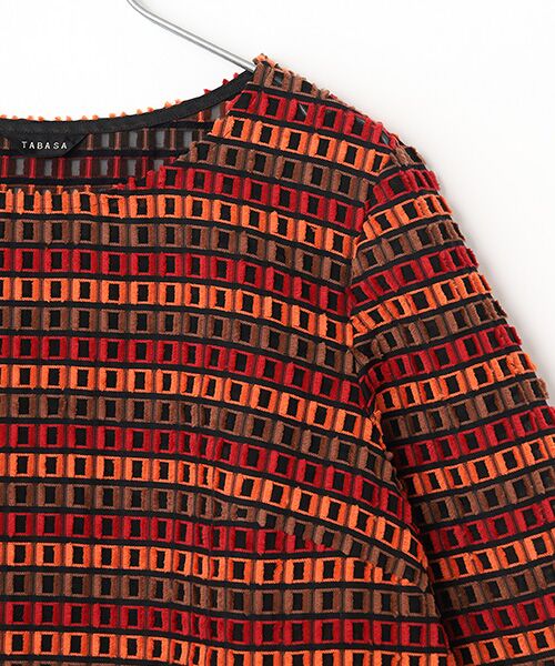 TABASA / タバサ チュニック | ブロックカットジャガードチュニック | 詳細2