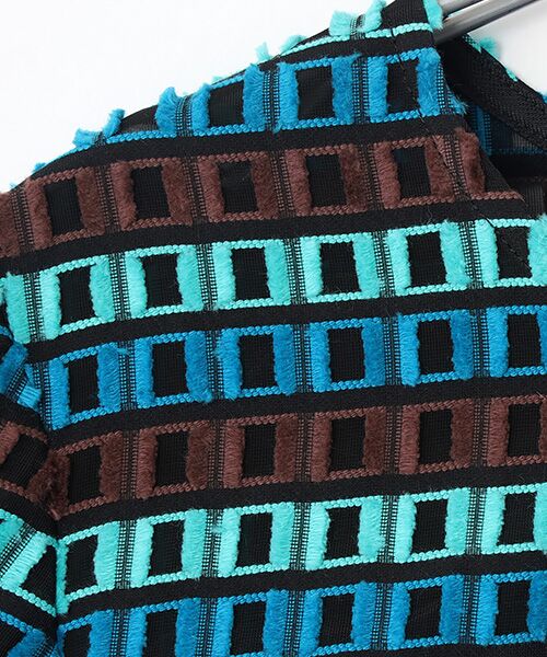 TABASA / タバサ チュニック | ブロックカットジャガードチュニック | 詳細7