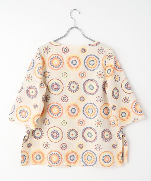 TABASA / タバサ チュニック | モザイクカットジャガード七分袖チュニック | 詳細1