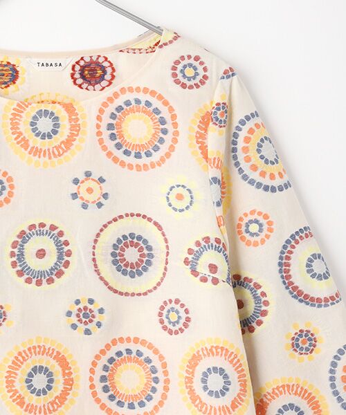TABASA / タバサ チュニック | モザイクカットジャガード七分袖チュニック | 詳細2