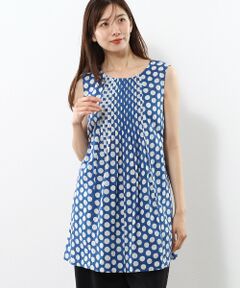 TABASA / タバサ チュニック | コットンローン×ドットプリントチュニック