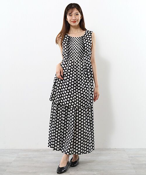 TABASA / タバサ チュニック | コットンローン×ドットプリントチュニック | 詳細5