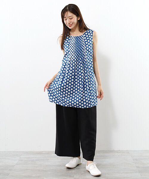 TABASA / タバサ チュニック | コットンローン×ドットプリントチュニック | 詳細12