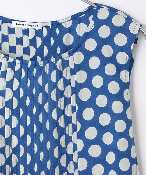 TABASA / タバサ チュニック | コットンローン×ドットプリントチュニック | 詳細8