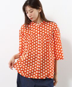 TABASA / タバサ コットンローン×ドットプリントブラウス コットンローン×ドットプリントブラウス （シャツ・ブラウス