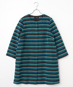 TABASA / タバサ その他アウター | ブロックカットジャガードコート