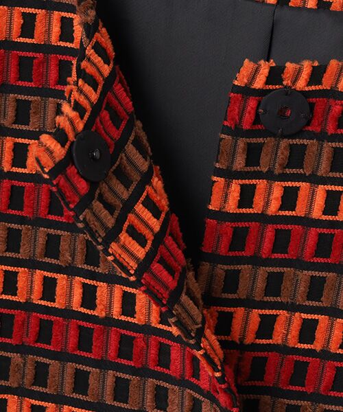 TABASA / タバサ その他アウター | ブロックカットジャガードコート | 詳細1