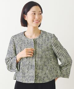 セール】 ブラックレースジャケット （ノーカラージャケット