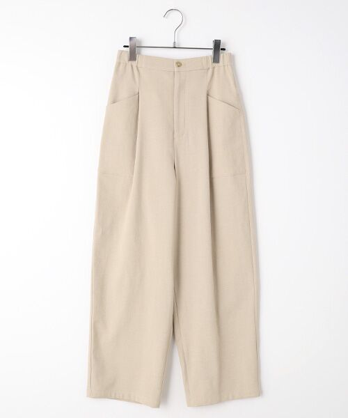TABASA / タバサ その他パンツ | 麻混ストレッチオックスパンツ(ベージュ)