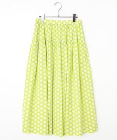TABASA / タバサ ロング・マキシ丈スカート | コットンローン×ドットプリントスカート