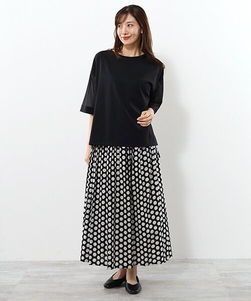 TABASA / タバサ ロング・マキシ丈スカート | コットンローン×ドットプリントスカート | 詳細2