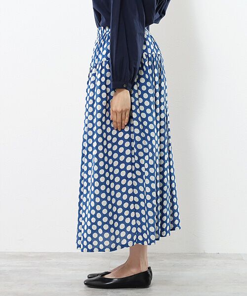 TABASA / タバサ ロング・マキシ丈スカート | コットンローン×ドットプリントスカート | 詳細9