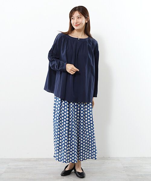 TABASA / タバサ ロング・マキシ丈スカート | コットンローン×ドットプリントスカート | 詳細11