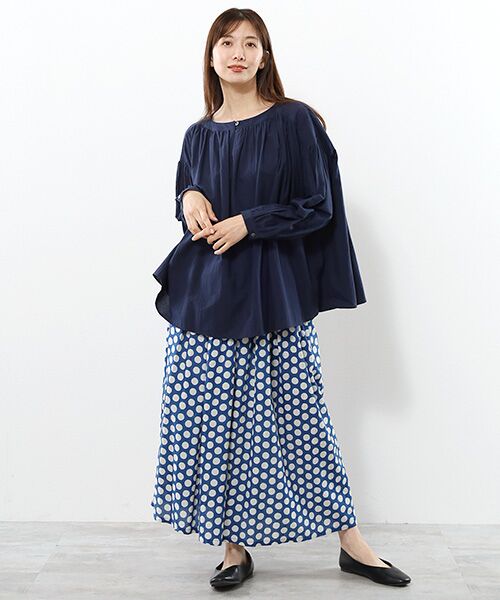 TABASA / タバサ ロング・マキシ丈スカート | コットンローン×ドットプリントスカート | 詳細12