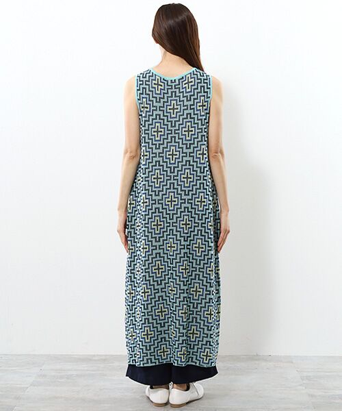 TABASA / タバサ ロング・マキシ丈ワンピース | ダマスクジャガードニットワンピース | 詳細10