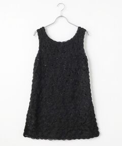 TABASA / タバサ チュニック | ナイロンリリヤーン×テープ刺繍チュニック