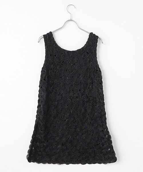 TABASA / タバサ チュニック | ナイロンリリヤーン×テープ刺繍チュニック | 詳細1